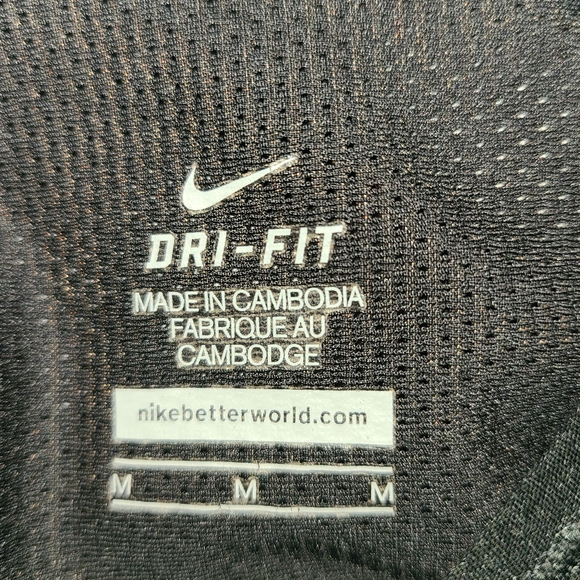 Nike DriFit tank black with black swoosh Sz M - Picture 4 of 7